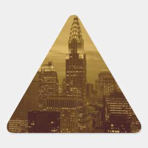 Sticker Triangulaire Vintage New York Manhattan