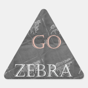 Sticker Triangulaire Wild and Free Let's Go ! : Un voyage de Zebra