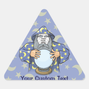 Sticker Triangulaire Wizard with your face
