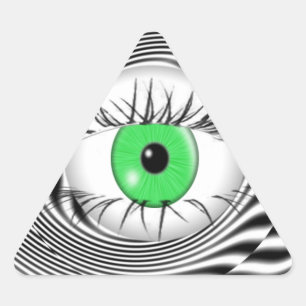 STICKER TRIANGULAIRE YEUX HYPNOTIQUE - HYPNOTISTE