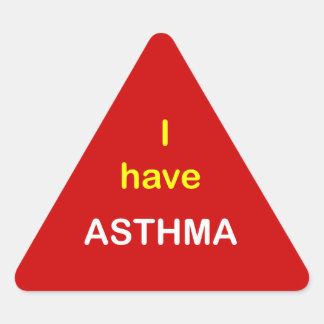 Sticker Triangulaire z3 - J'ai ASTHMA.