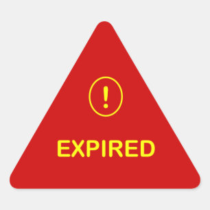 Sticker Triangulaire z9 - Alerte alimentaire ~ EXPIRATION.