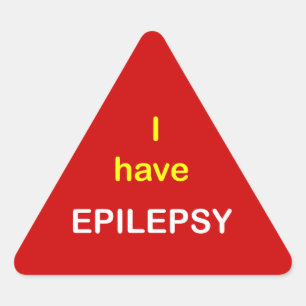 Sticker Triangulaire z9 - J'ai l'ÉPILEPSIE