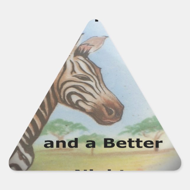 Sticker Triangulaire Zebra Portrait, Amboseli : L'Esprit du Savann (Devant)