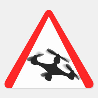 Sticker Triangulaire Zone de vol de drone d'avertissement