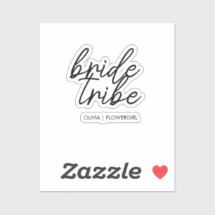 Sticker Tribe de mariée Fleur Mariage Fille Moderne