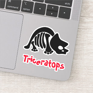 Sticker Tricératops Skeleton