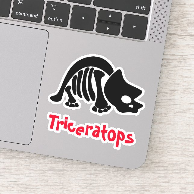 Sticker Tricératops Skeleton (Détail)