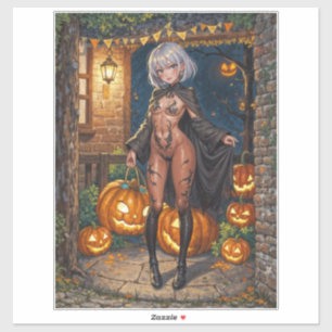 Sticker Trick ou le traitement, Brave Halloween Costume Gi