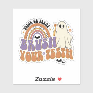 Sticker Trick ou Treat, brosse-toi les dents !
