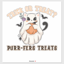 Sticker Trick ou Treat ? Purr-fers Traitements ! Drôle fan