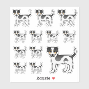 Sticker Tricolor Danois-Suédois Chiens Cute