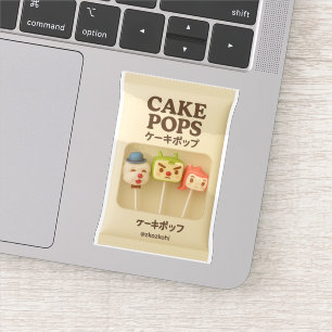 Sticker Trio de Cake Pops : Sucette de fête aux personnage