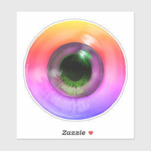 Sticker Trippie psychédélique bizarre Hippie bizarre Oeil