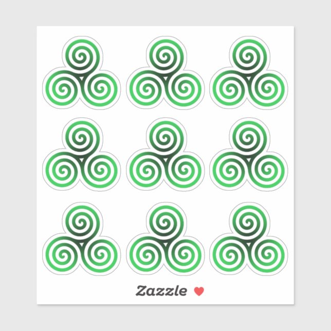 Sticker Triskele vert (Feuille)