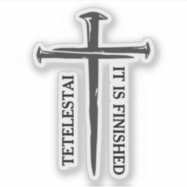 Sticker Trois clous traversent Tetelestai