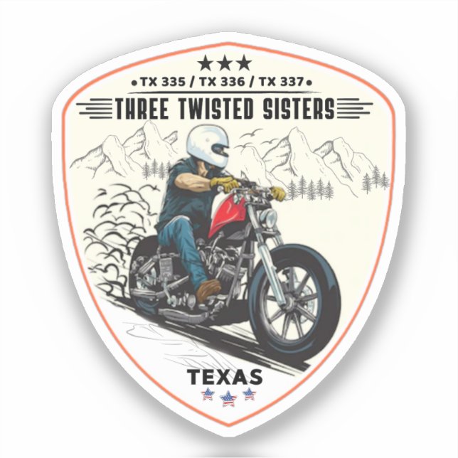 Sticker Trois soeurs tordues, tx 335, tx 336, tx 337 route (Recto)