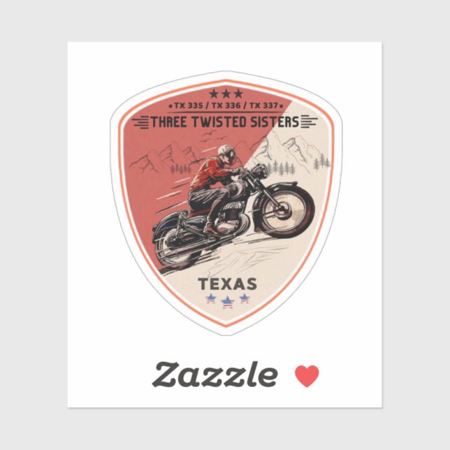 Sticker Trois soeurs tordues, tx 335 tx 336 tx 337 route (Feuille)