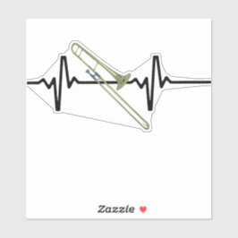 Sticker Trombone Heartbeat