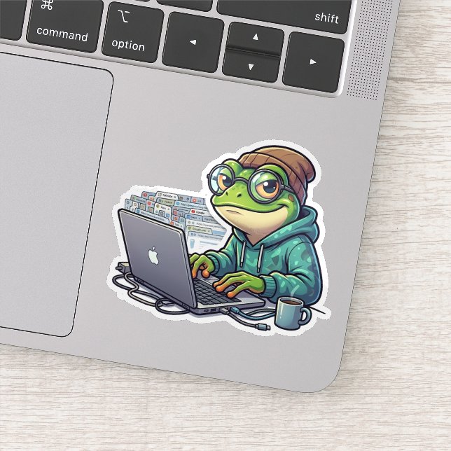 Sticker Trop d'onglets Grenouille (Détail)