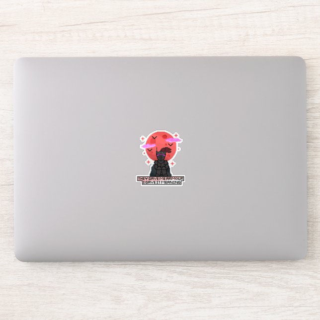 Sticker Trouvez le Chevalier Pixel - Lune Crimson (Ordinateur)