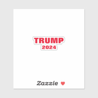 Sticker Trump 2024 Colorful Red White Bold Cool tendance
