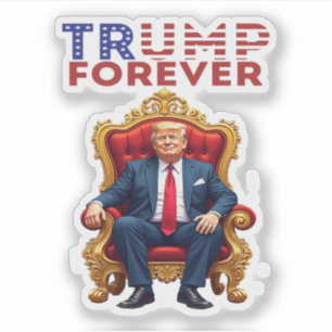 Sticker Trump 2028 Roi pour Toujours Rendre l'Amérique Gra