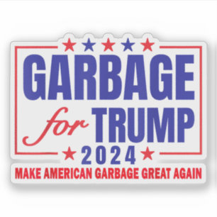 Sticker Trump Élection 2024 Fière D'Être Des Ordures Vote