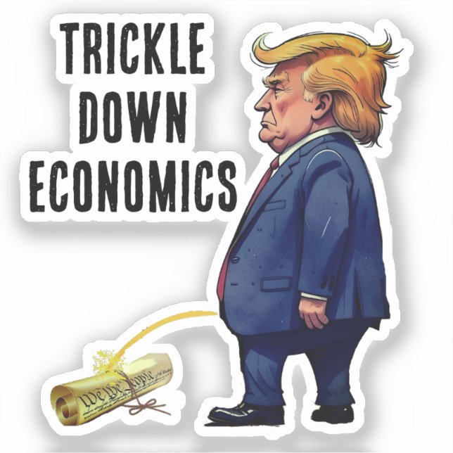 Sticker Trump et l'économie à la traîne (Recto)