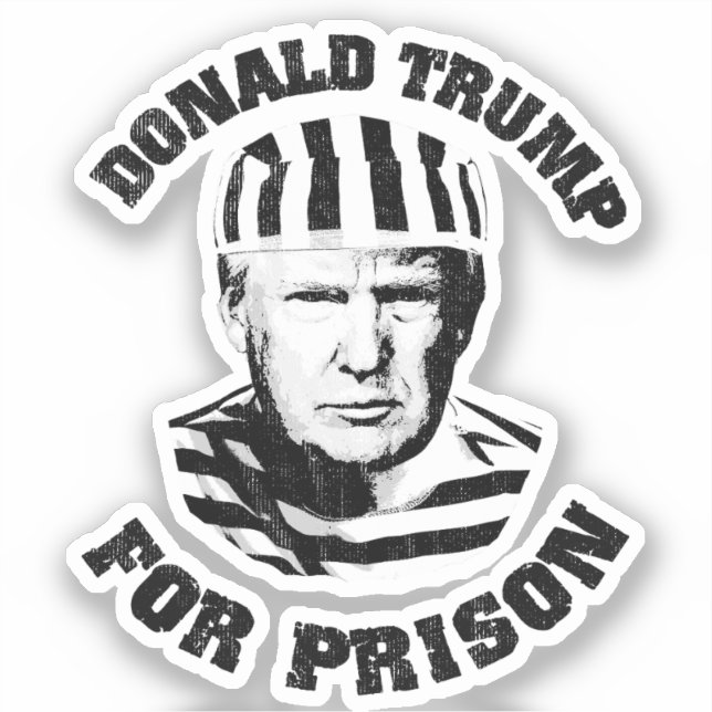 Sticker Trump et son adversaire en prison (Recto)