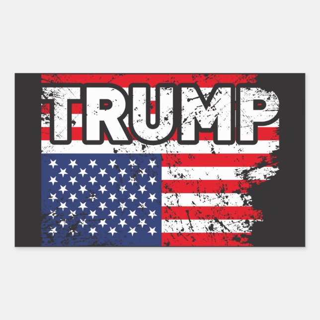 Sticker Trump USA Flag Sticker politiquement cool (Devant)