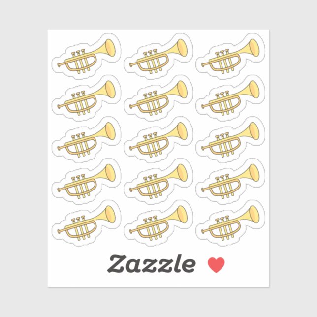 Sticker Trumpet Music Leçon Enseignant Bujo Planner (Feuille)