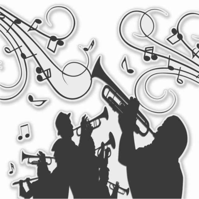 Sticker Trumpet Section Jazz (Devant)