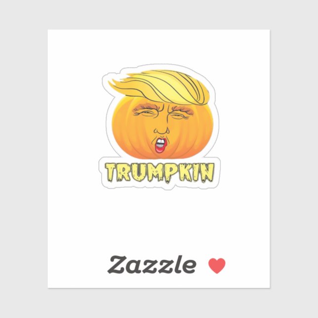 Sticker Trumpkin - Effrayant bon Citrouille (Feuille)