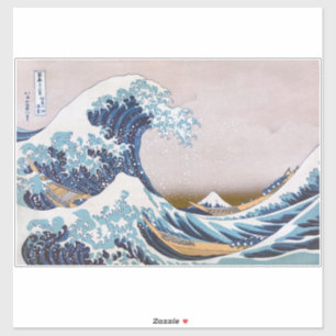 Sticker Tsunami Grande Vague au large de Kanagawa Japon pa
