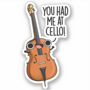 Sticker Tu M'As Eu Au Cello Funny Music Pun
