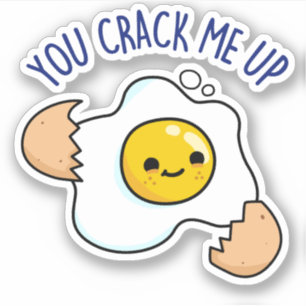 Sticker Tu Me Frappes Un Jeu D'Oeufs Drôle