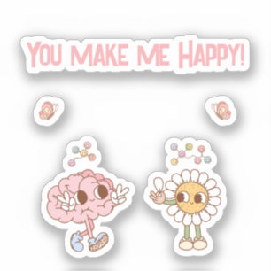 Sticker Tu Me Rends Heureux ! Joyeux cerveau