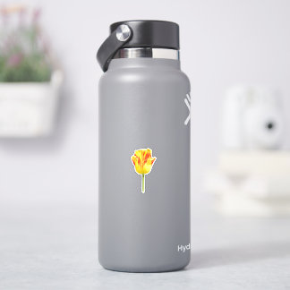 Sticker Tulipe jaune et rouge