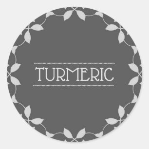 Sticker Turmeric Spice Jar Étiquette