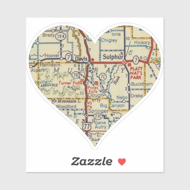 Sticker Turner Falls Oklahoma (Feuille)