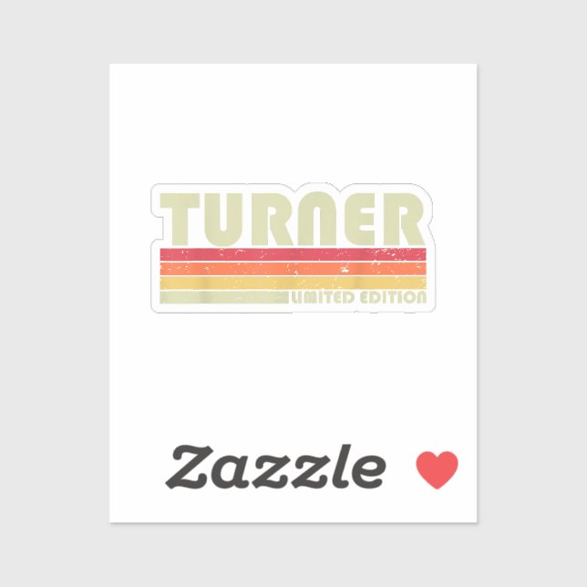 Sticker TURNER Funny Job Title Profession Anniversaire Tra (Feuille)