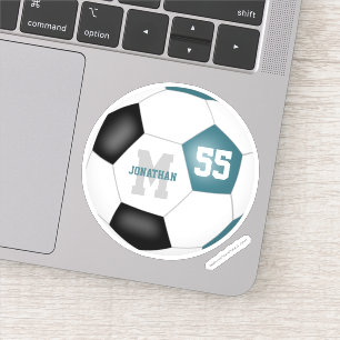 Sticker Turquoise équipe noire couleurs garçons filles soc