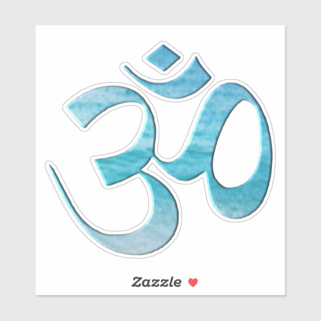 Sticker Turquoise Om  (Feuille)