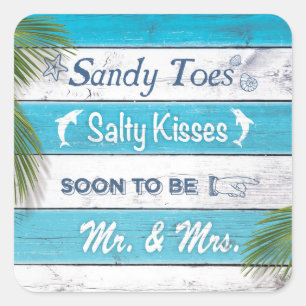 Sticker Turquoise Sandy Tots Salty Kisses