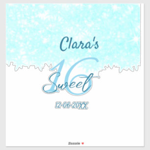 Sticker Turquoise turquoise agate doux 16 anniversaire ajo