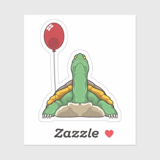 Sticker Turtle Balloon (Feuille)