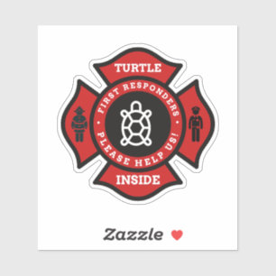 Sticker Turtle Inside Pet Alert For Fire Department