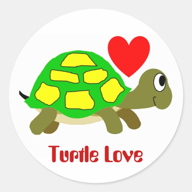 Sticker Turtle Love (Devant)
