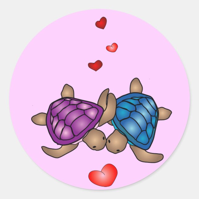 Sticker Turtle Love (Devant)